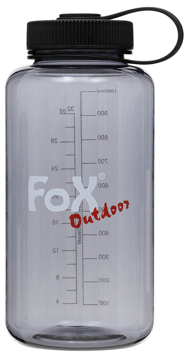 Trinkflasche, Weithals,  Tritan, grau, 1 l