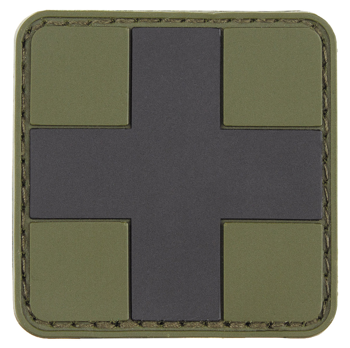 Klettabzeichen, "FIRST AID", oliv-schwarz, 3D, ca. 5 x 5 cm