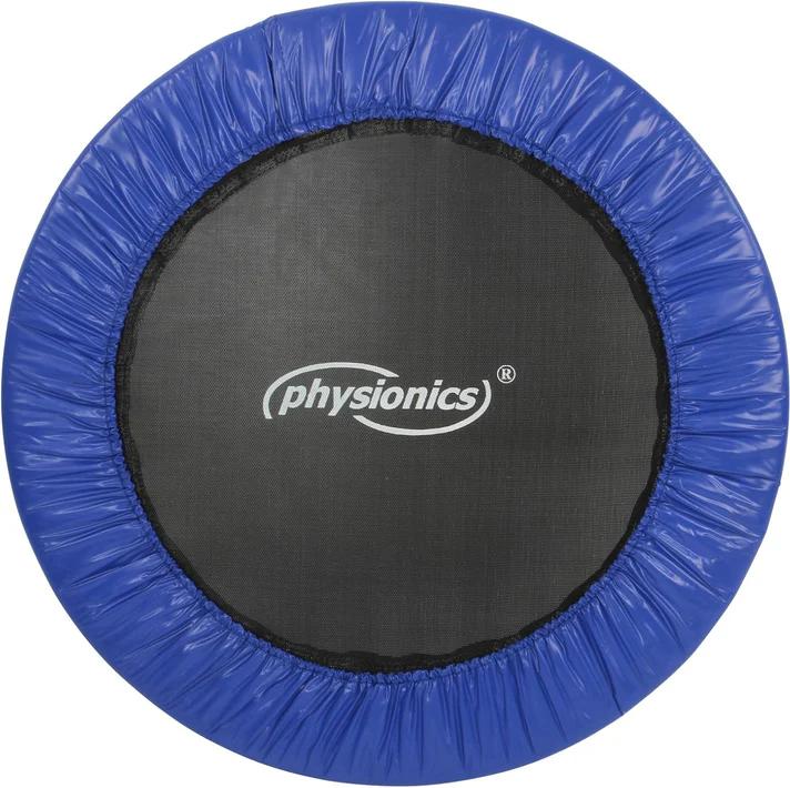 Physionics Fitness Trampolin 114 cm - Rutschfeste Gummifüße, Stabile Stahlkonstruktion, Weiche Rahmenabdeckung, Ideal für kleine Wohnungen, Indoor & Outdoor geeignet