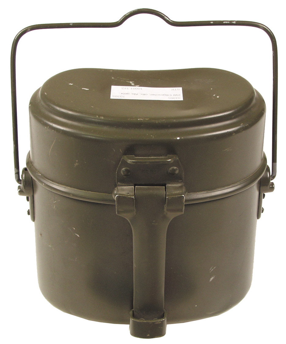 BW Essgeschirr, oliv, 3-teilig, gebr.