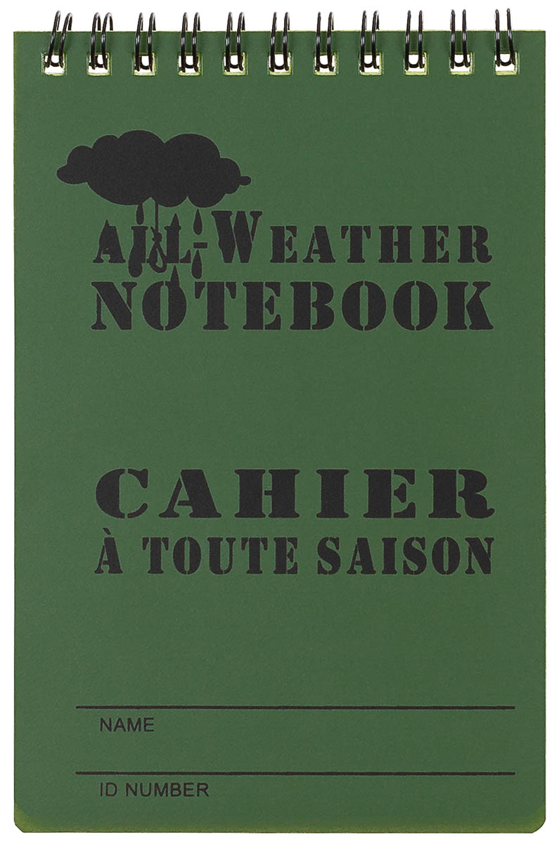 Meldeblock, wasserfest, groß, Spiralbindung, 10 x 15 cm