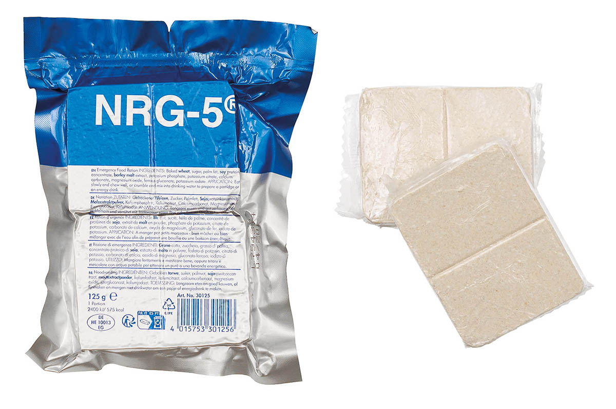 Notverpflegung, NRG-5, 125 g, (2 Riegel), 7% Mwst.