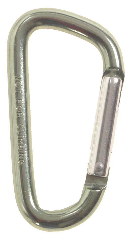 Karabinerhaken, D 7 mm x 6,5 cm, oliv