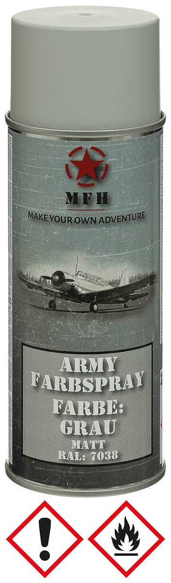Army Farbspray, GRAU, matt, 400 ml