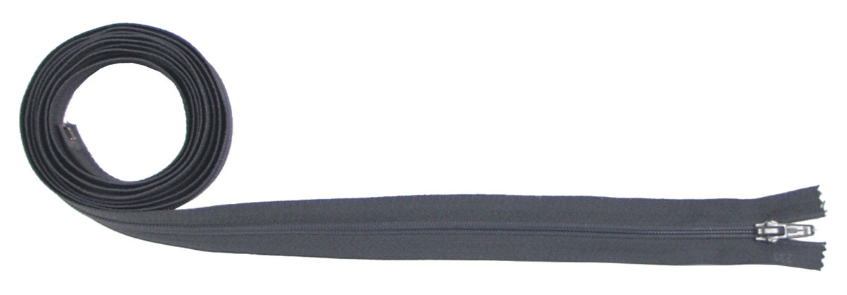 Reißverschluss, grau, teilbar, 200 cm