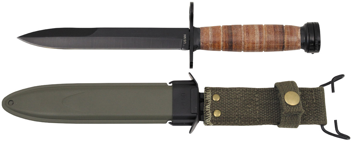 US Bajonett M4, Ledergriff, M8 Kunststoff-Scheide