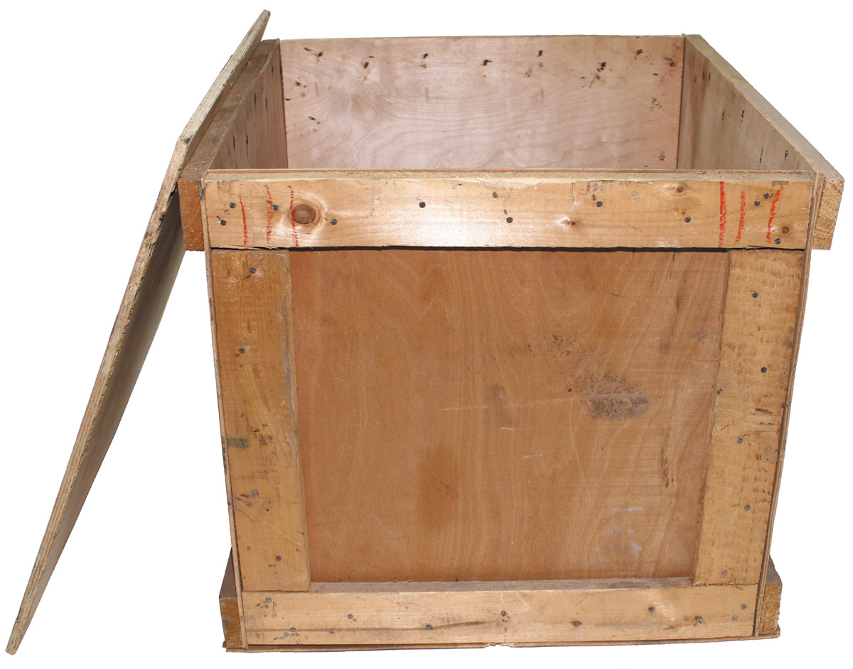 Ital. Holzkiste, gebr.,   Versand nur per Spedition!