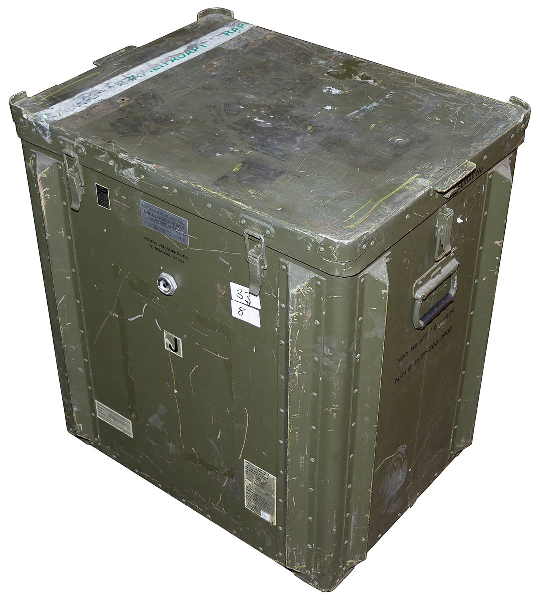 Brit. Transportkiste, Alu, gebr.